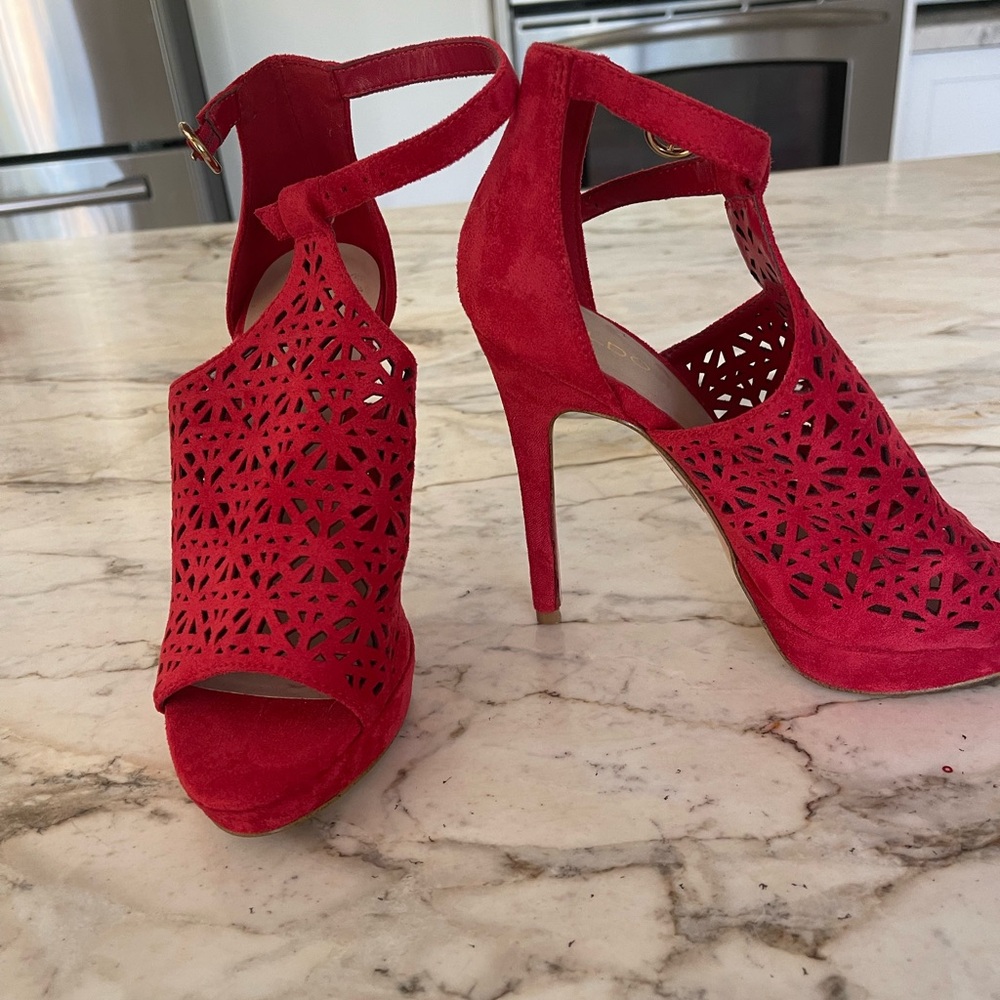 Elegant Red Stiletto Heels